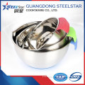 Stainless steel deep colored mixing salad bowl with handle and lid for wholesaled market